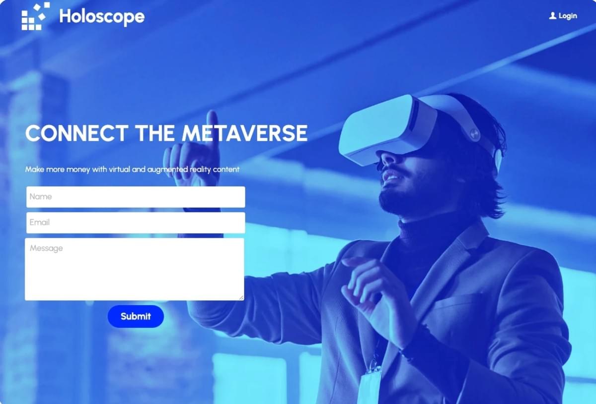 Holoscope Sjabloon van Strikingly