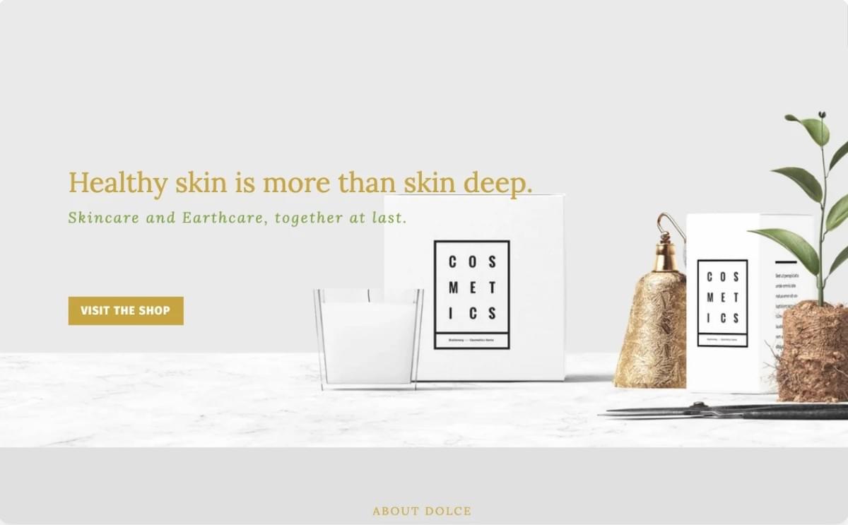 Dolce-Vorlage von Strikingly