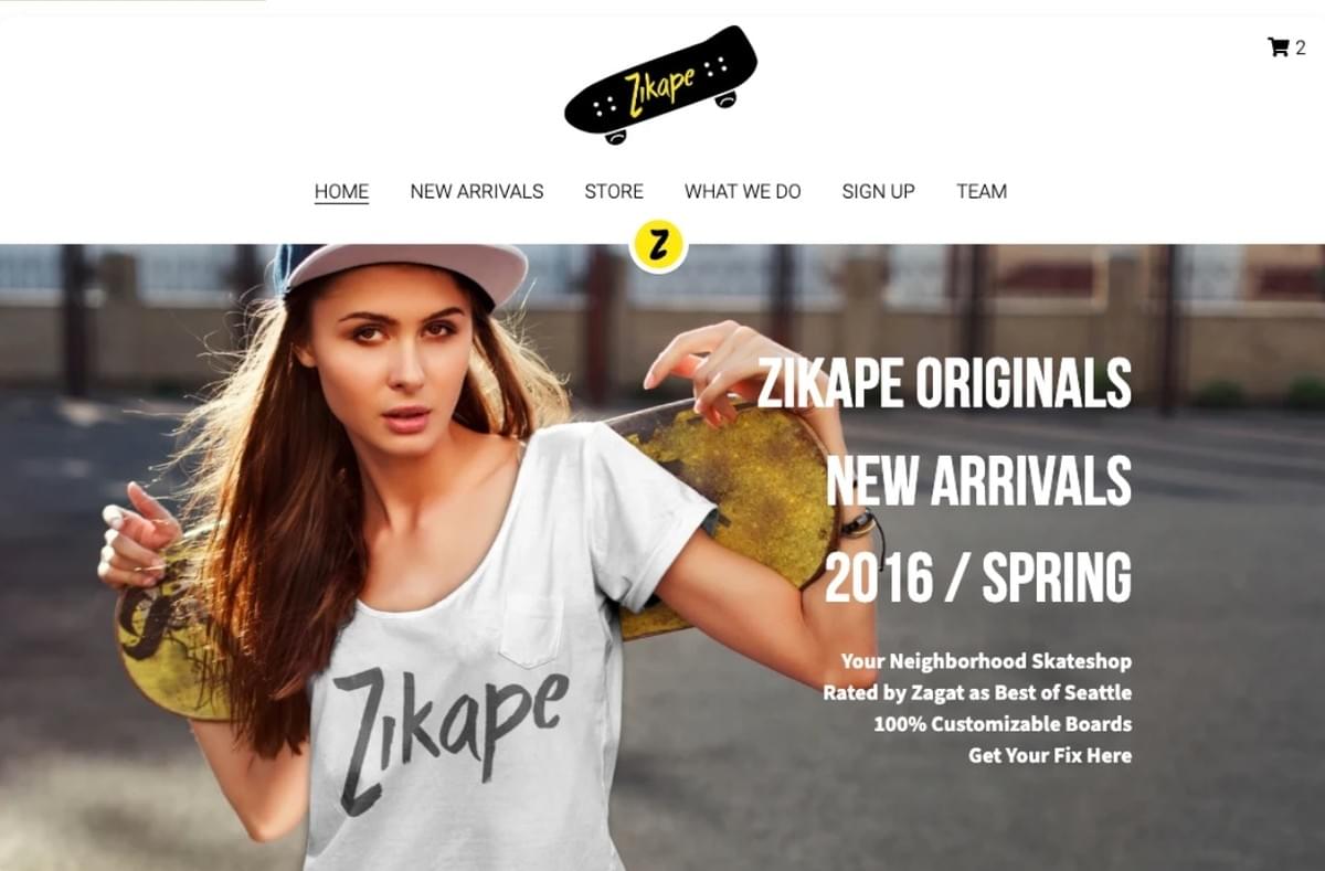 Zikape Online Winkel Sjabloon
