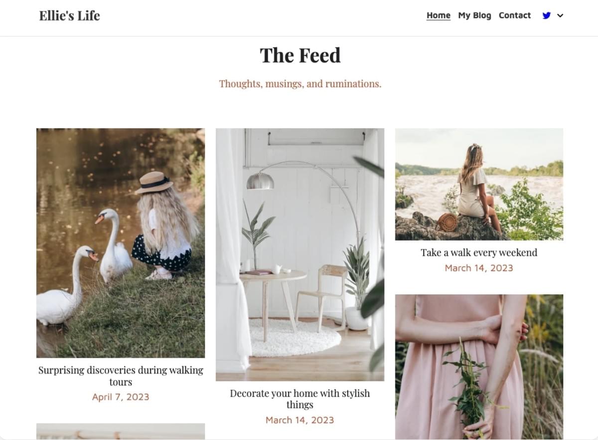 Fashion Blog Sjabloon van Strikingly