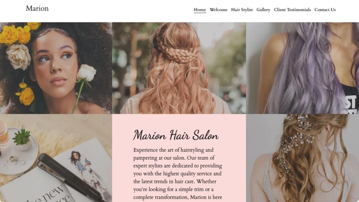 Vorlage für einen Friseursalon