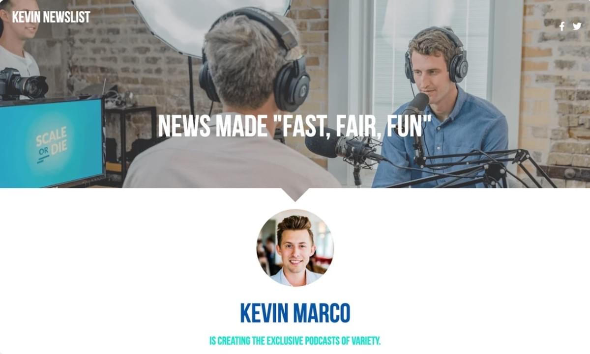 Modelo de Podcast da Strikingly