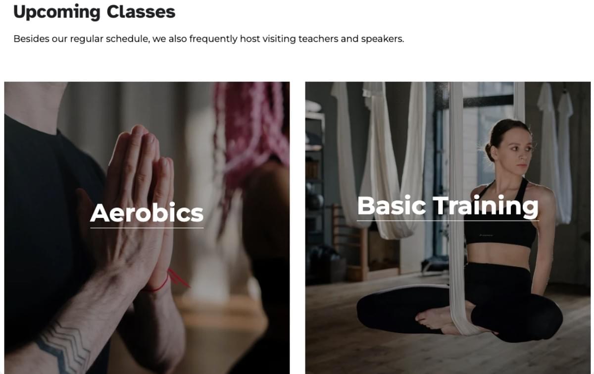 Modelo de Yoga do Strikingly
