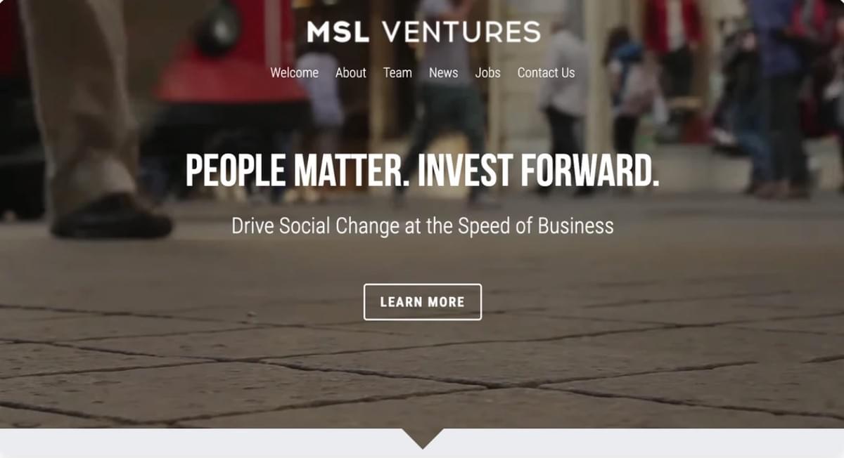 MSL Ventures Sjabloon van Strikingly