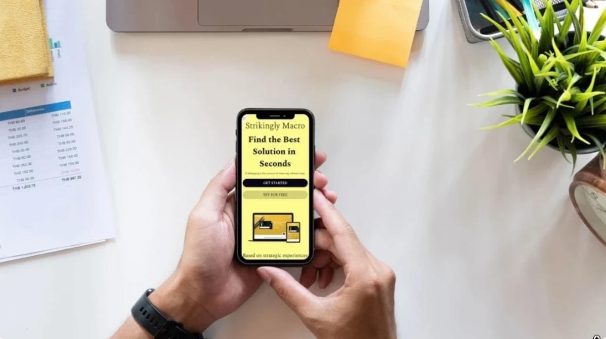 Macro-sjabloon op Mobiel Apparaat