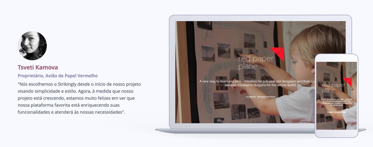 Layout responsivo impressionante do site