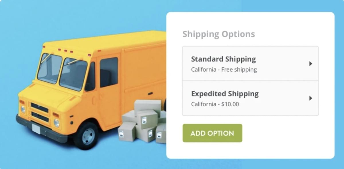 Verzendopties Aankondiging