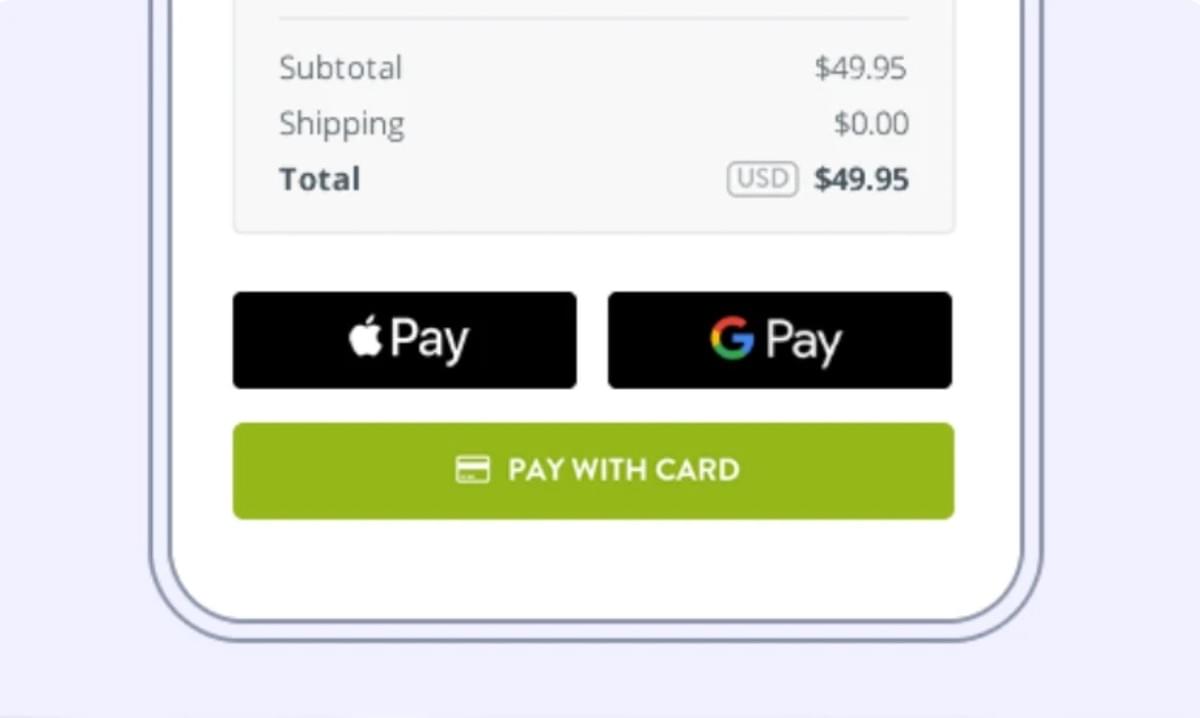 Apple och Google Pay-funktioner från Strikingly