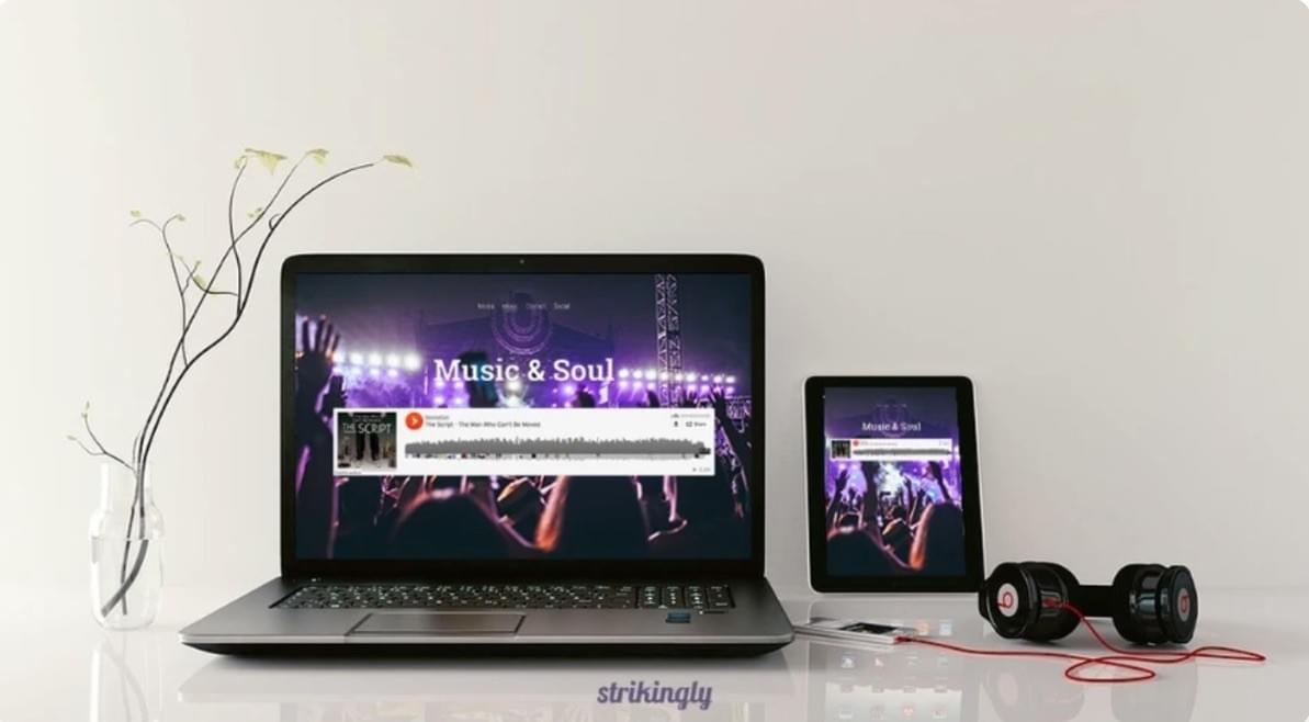 Site Responsivo para Dispositivos Móveis da Strikingly