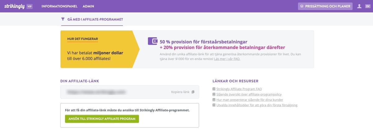 Strikingly Affiliate Marketing