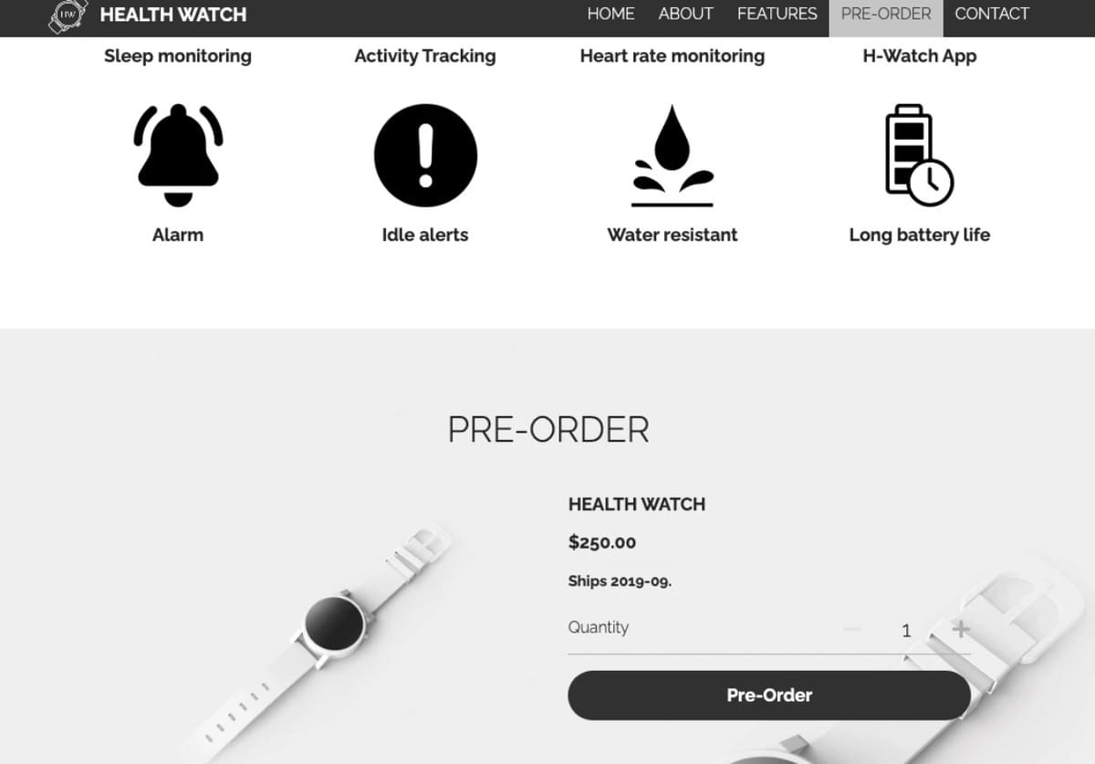 Health Watch-sjabloon van opvallend