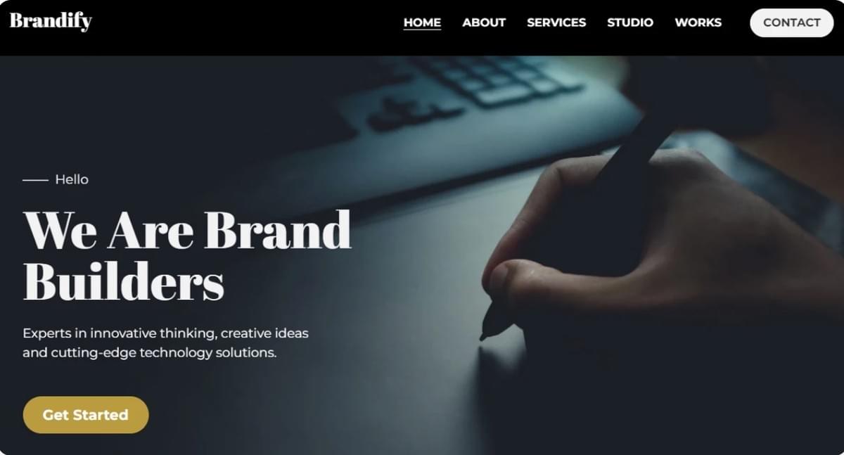 Brandify-Vorlage von Strikingly