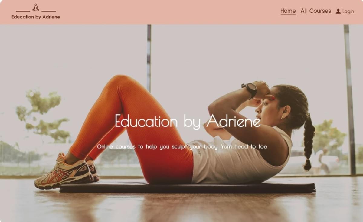 Adriene Fitness Sjabloon van Strikingly