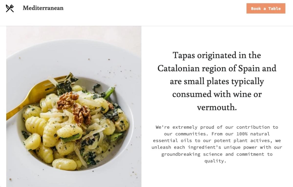 Mediterrane Sjabloon van Strikingly