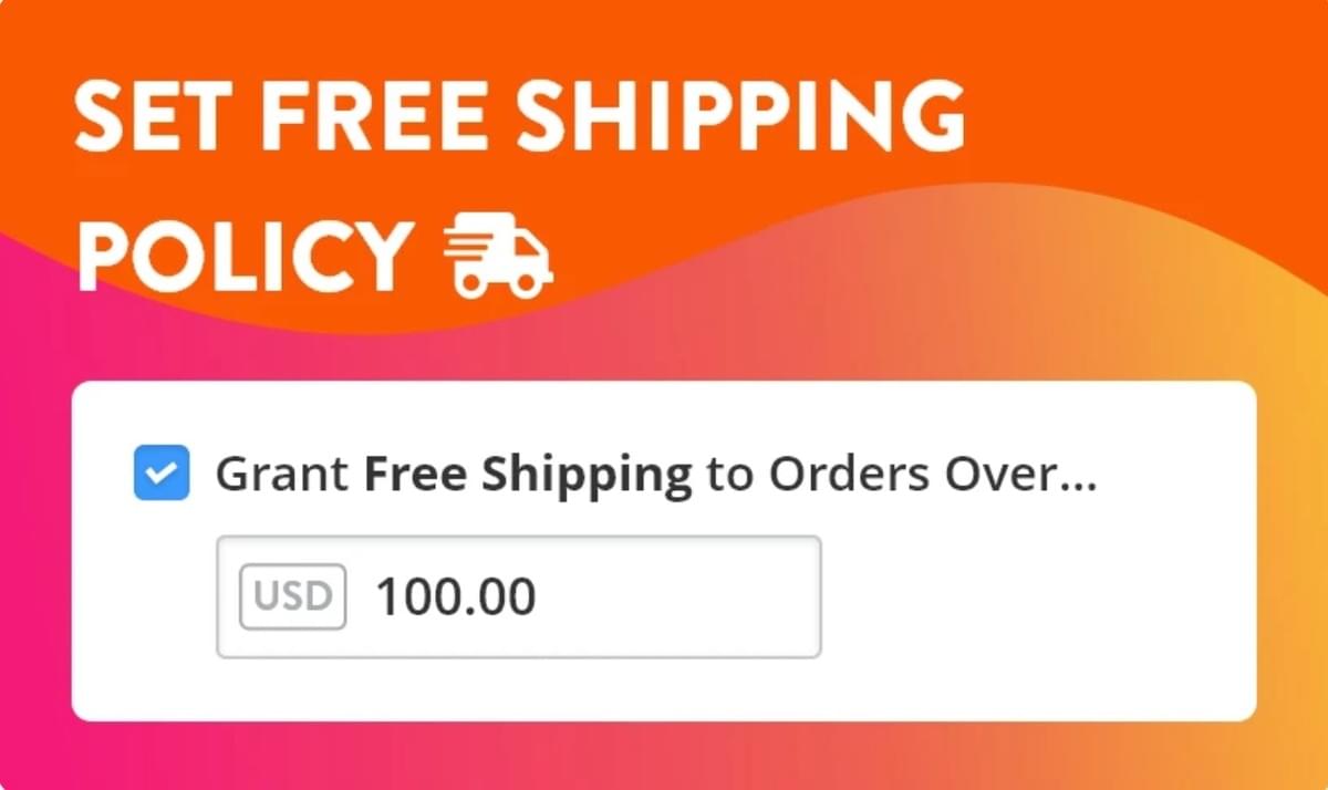 Strikingly Gratis Verzending Aankondiging