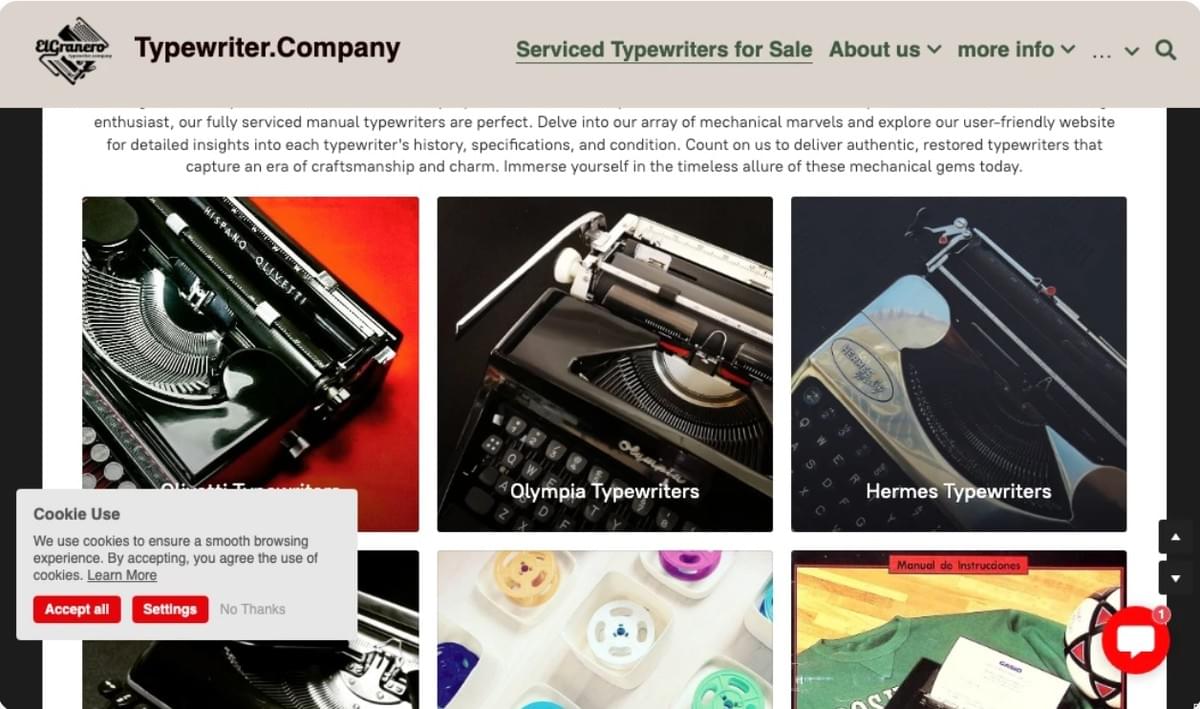 Cookiemelding op de Strikingly-site