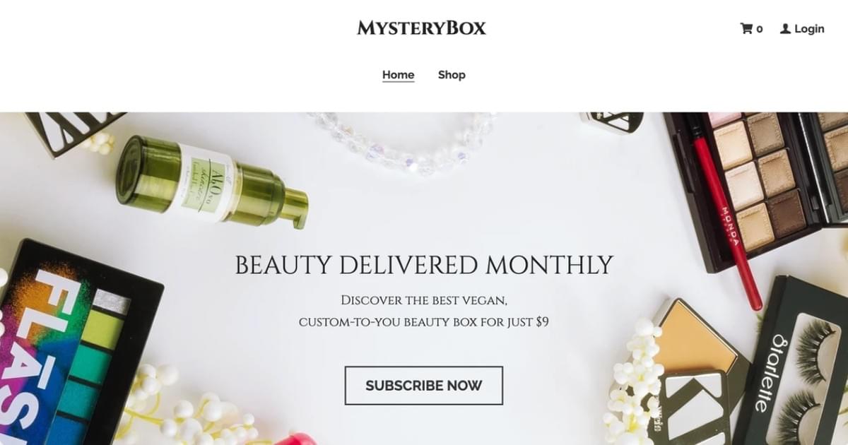 Mystery Box Meerdere Pagina's Website Sjabloon van Strikingly
