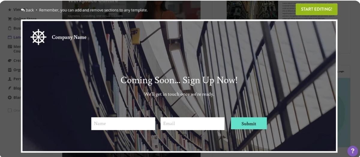 Konvertieren Sie Website-Besucher mit Strikingly – E-Mail-Anmeldeformulare