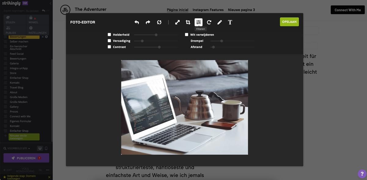 Hoe voeg je een vectorafbeelding toe aan een Strikingly-website - Personalisatie