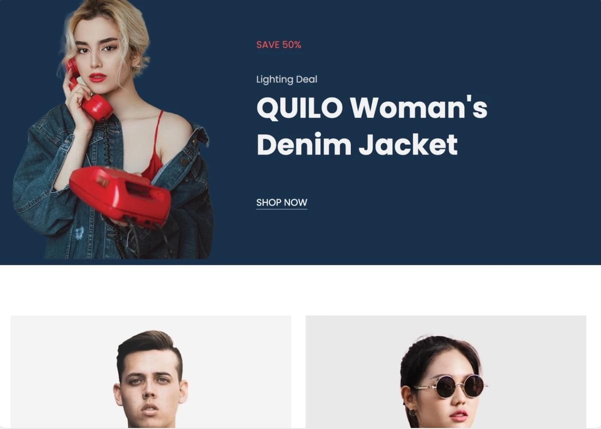 Quilo-sjabloon van Strikingly