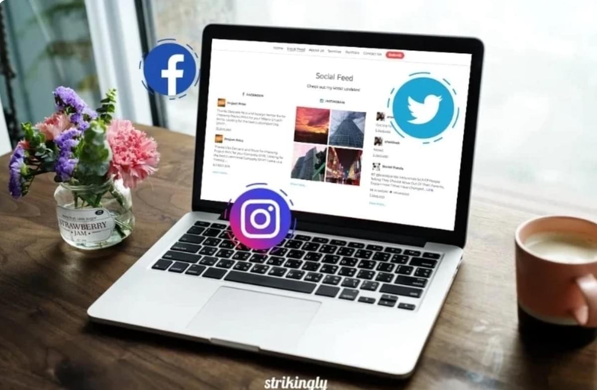 Strikingly Social Feeds Abschnitt