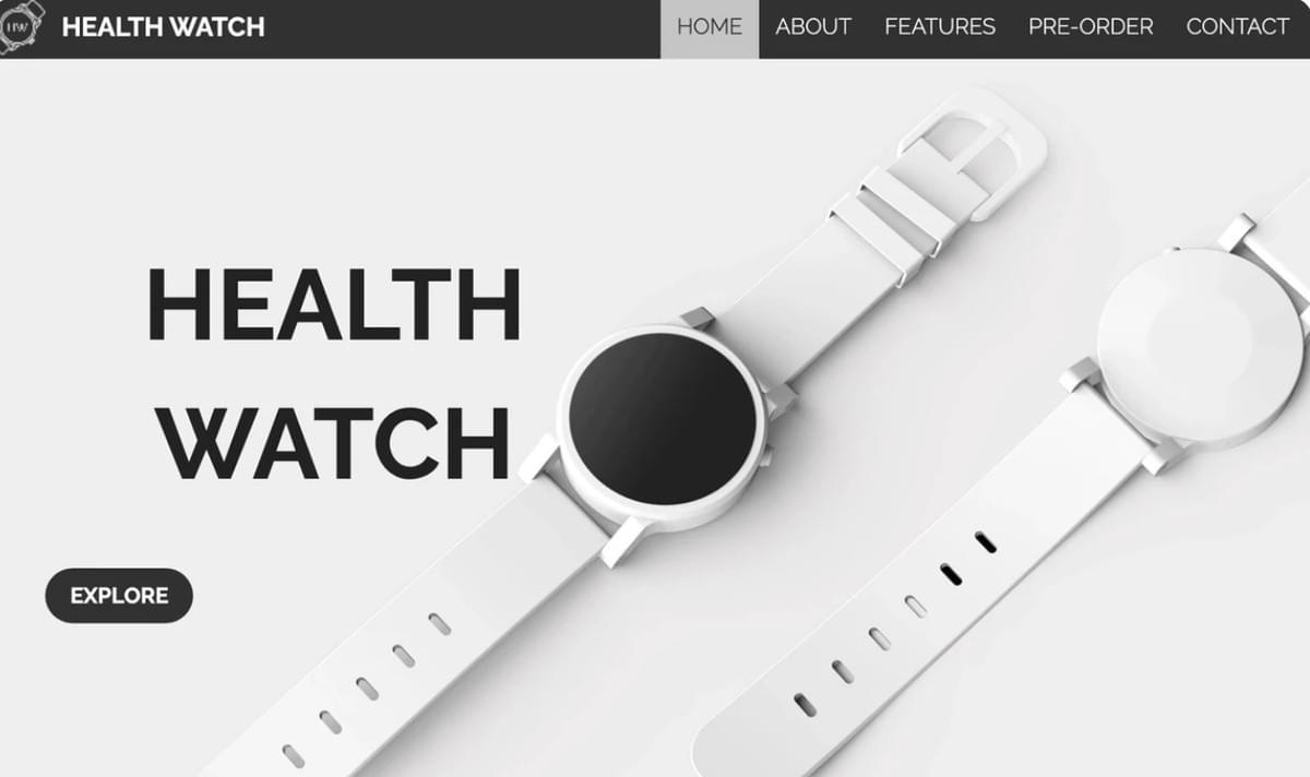 HealthWatch-sjabloon van Strikingly