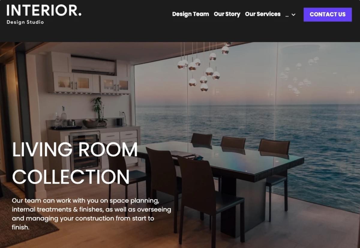 Interieur Sjabloon van Strikingly