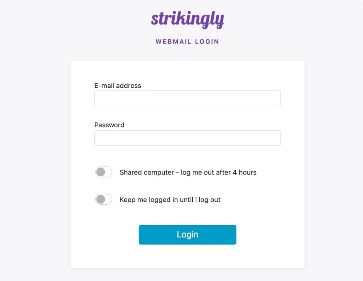 Login Webmail Strikingly
