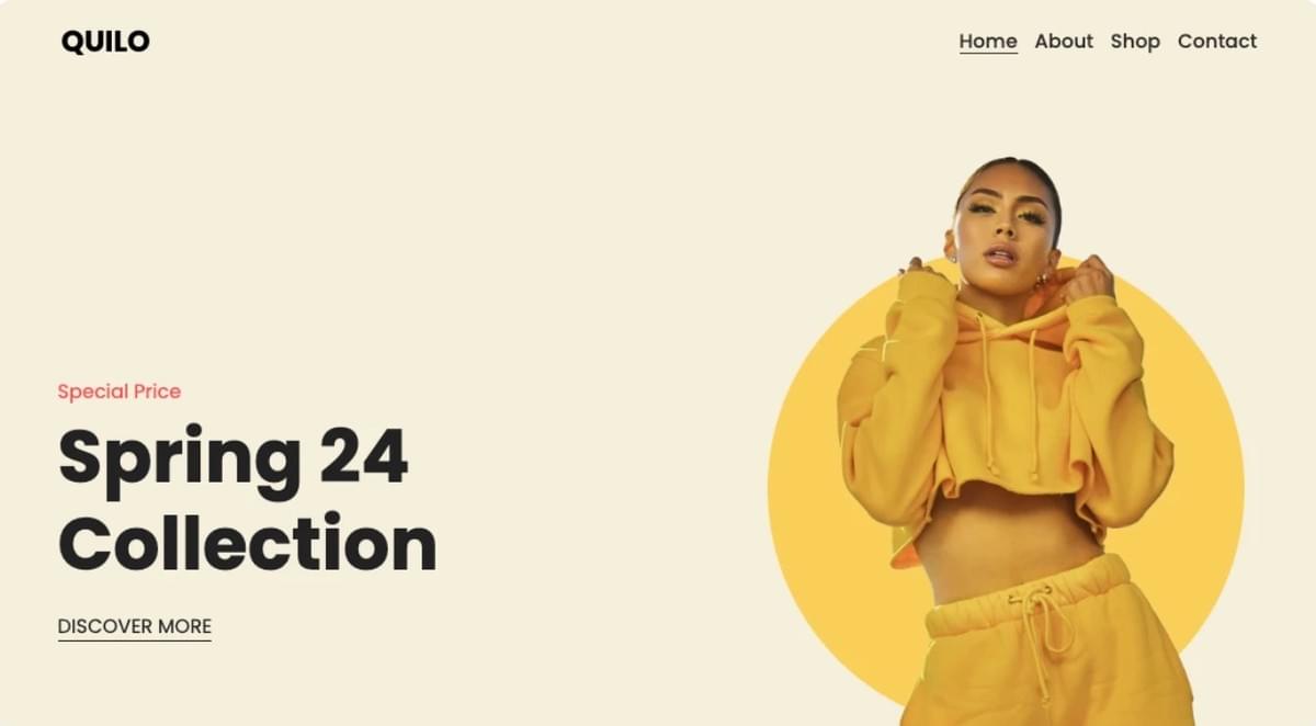 Template Quilo do Strikingly