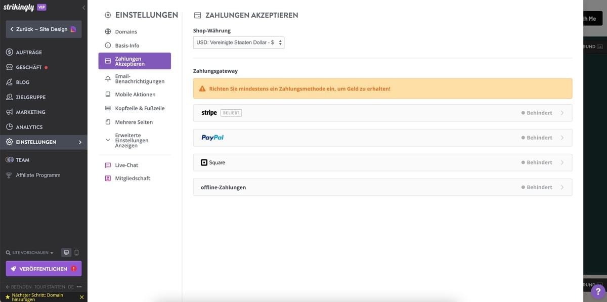 So steigern Sie den E-Commerce-Umsatz mit Strikingly – Bieten Sie Mehrere Zahlungsoptionen