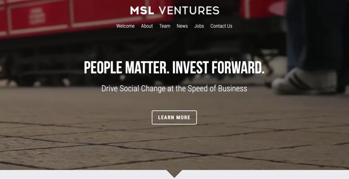 MSL Ventures Bedrijf Website Sjabloon van Strikingly