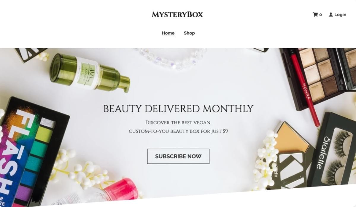 Mystery Box-sjabloon van Strikingly