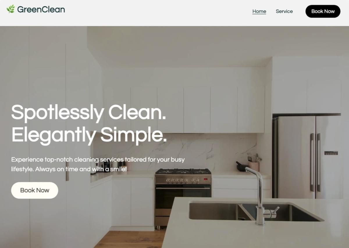 GreenClean Sjabloon van Strikingly