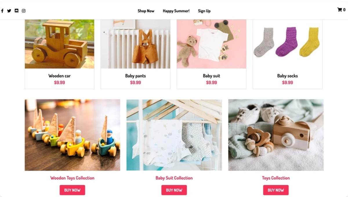 Peggi Online Winkel Sjabloon van Strikingly