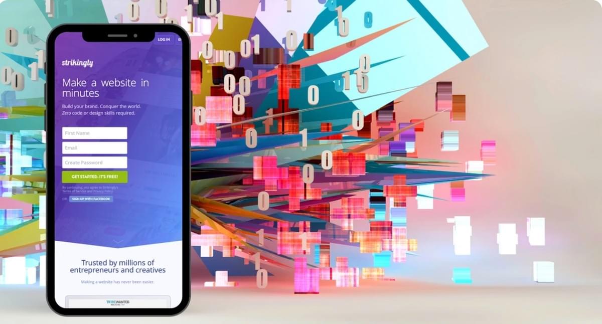 Landing Page da Strikingly