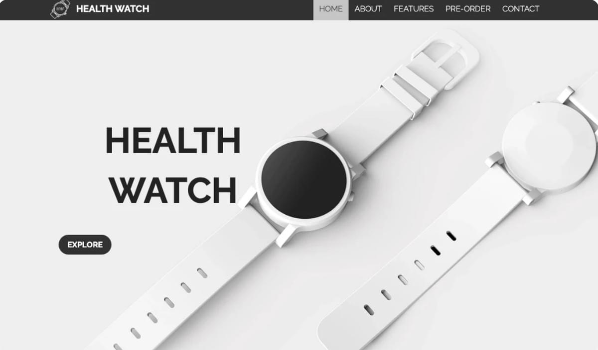 Gesundheitsuhr-Vorlage von Strikingly