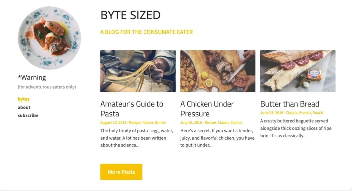 Byte-Sized Template von Strikingly