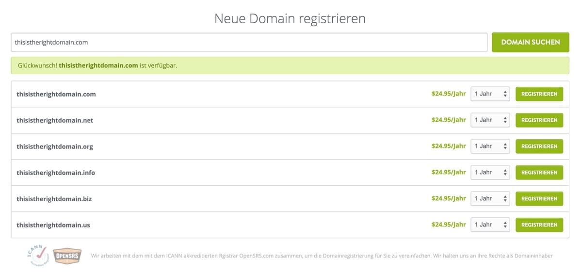 Auffallend individuelle Domain