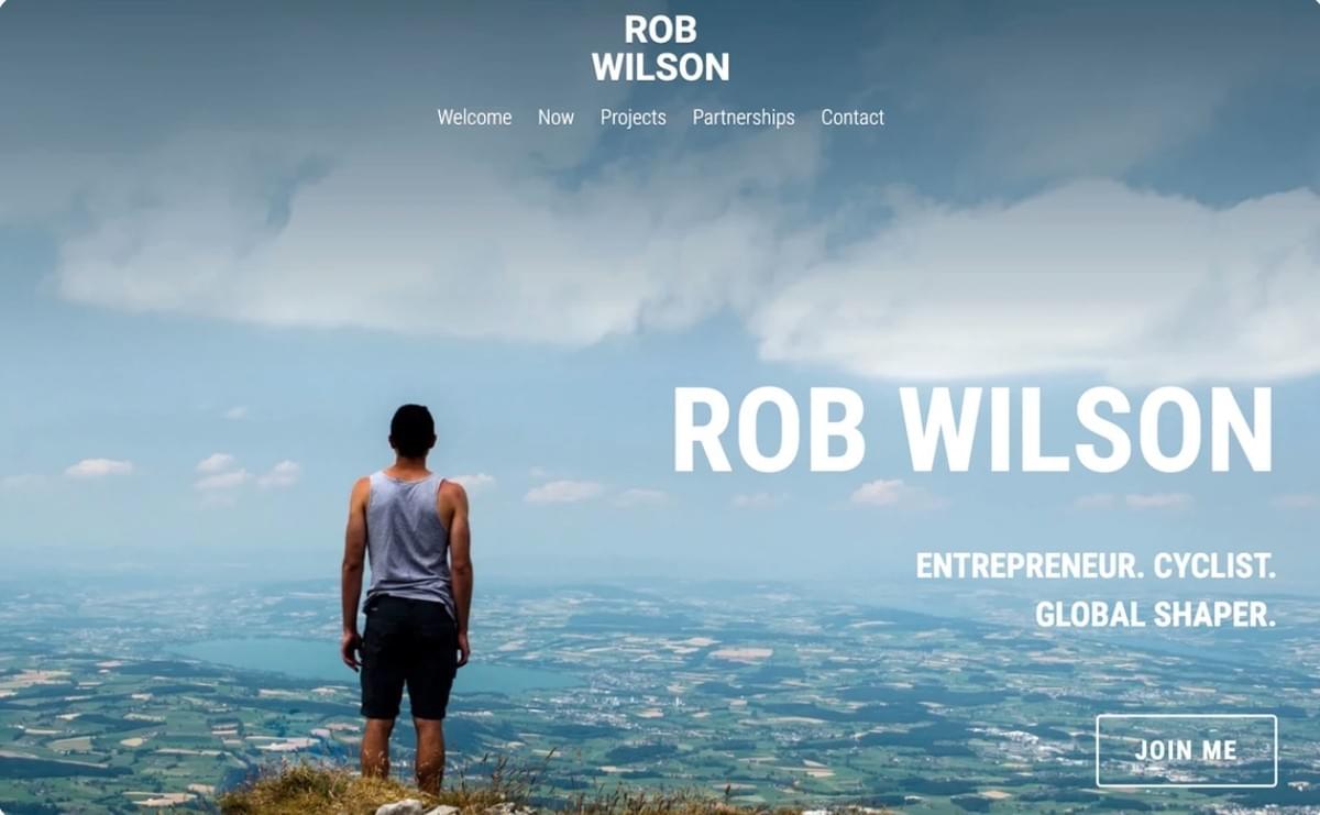 Bright Template van Strikingly