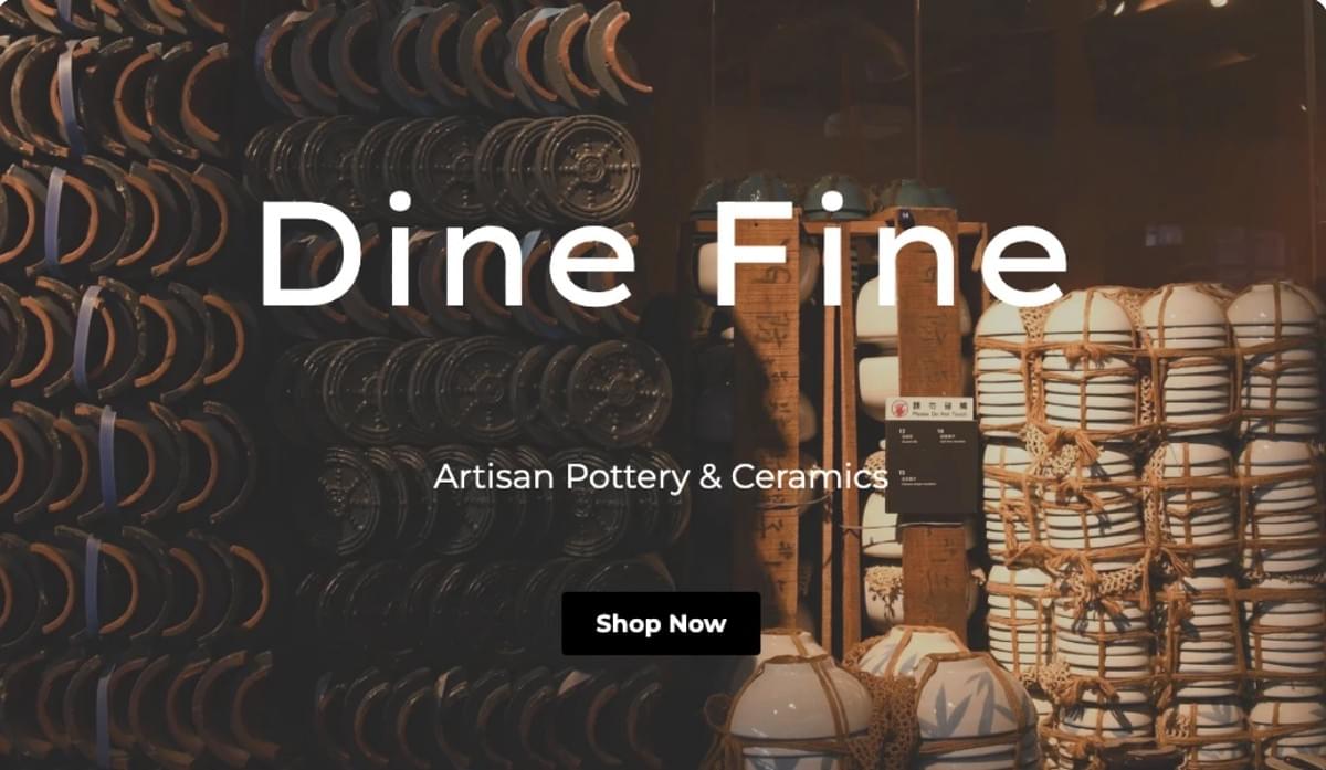 Dine Fine Sjabloon van Strikingly