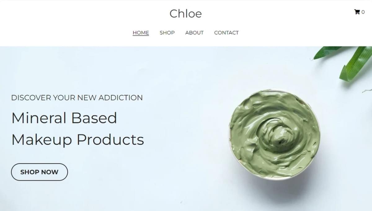 Chloe Makeup-mall från Strikingly