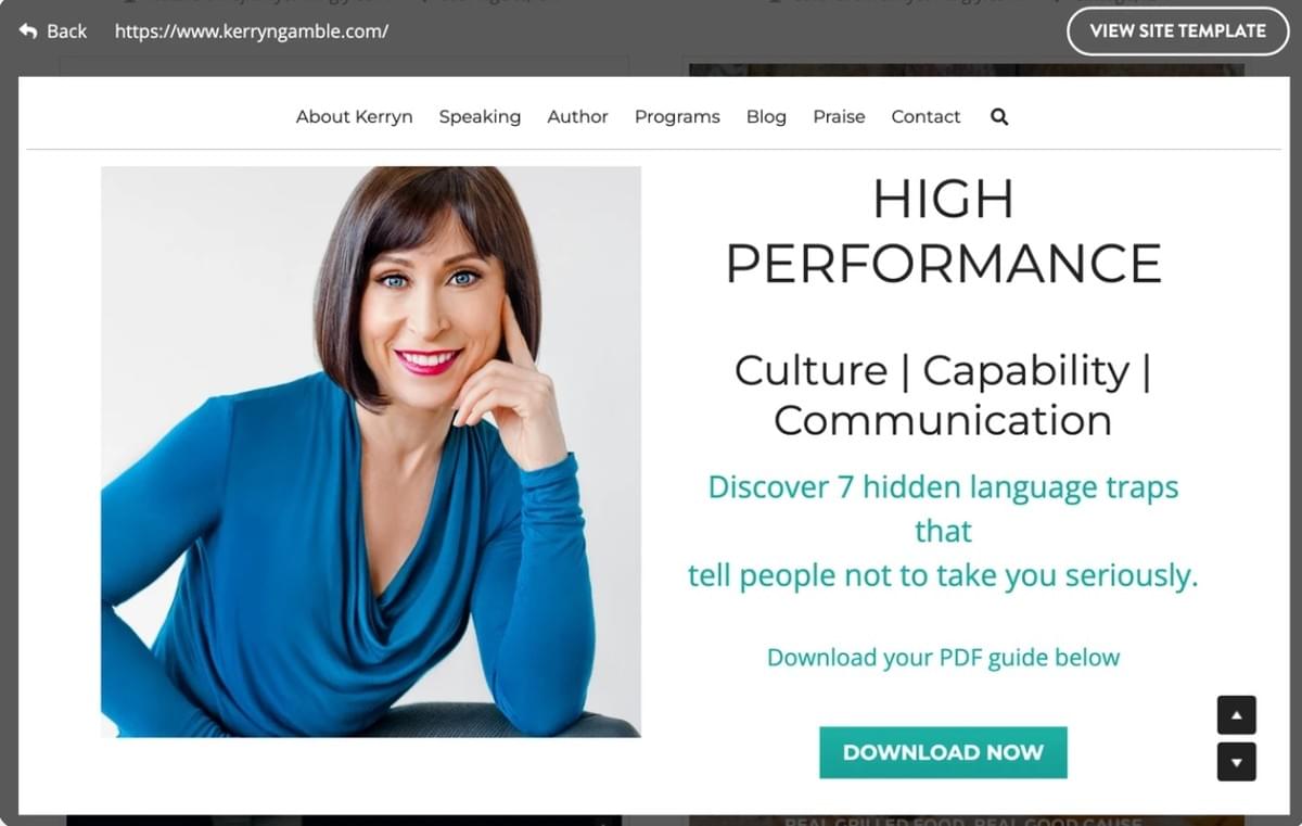 Site do utilizador protegido de forma impressionante - Kerryn Gamble