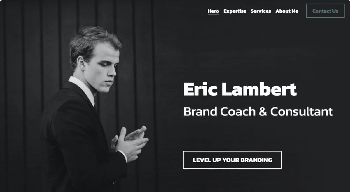 Brand Coach Sjabloon van Strikingly