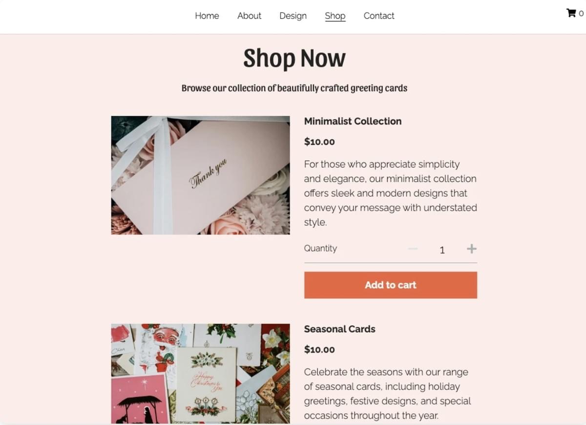 Modelo de Cartões de Cumprimentos da Strikingly