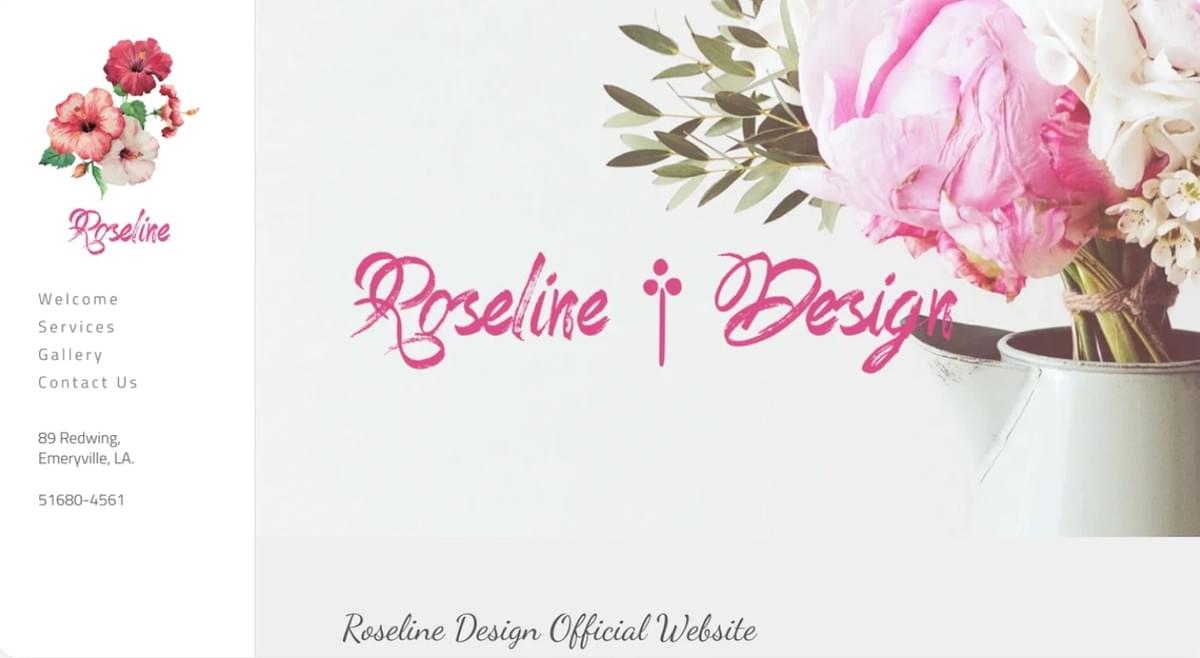 Roseline Template van Strikingly
