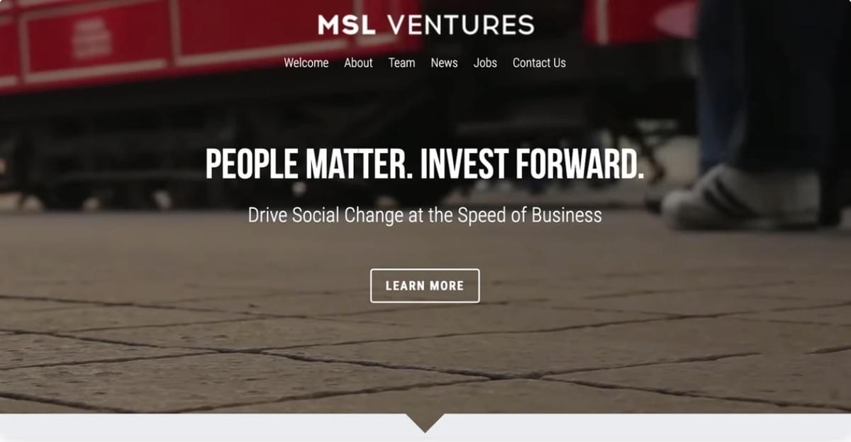 MSL Ventures Geschäft Website-Vorlage von Strikingly