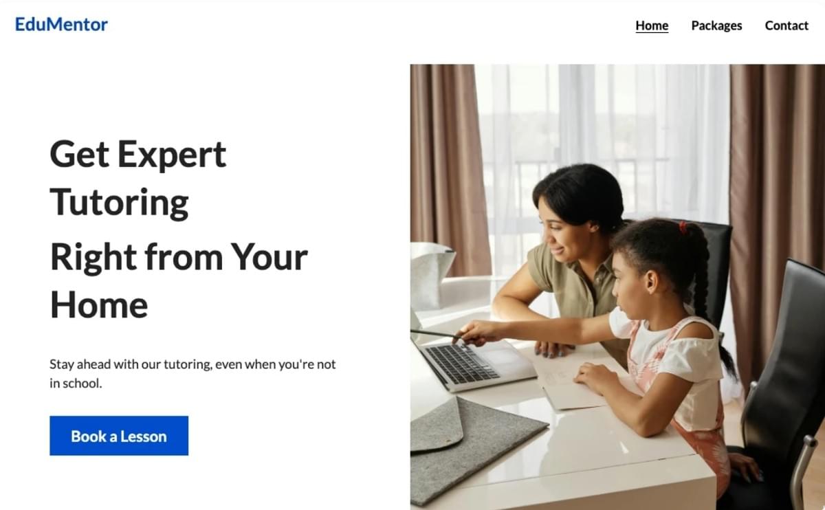 EduMentor-Vorlage von Strikingly