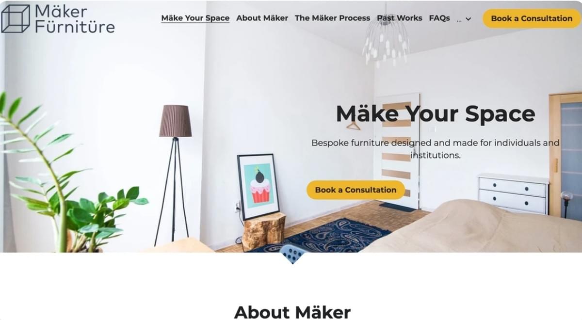 Maker Sjabloon van Strikingly