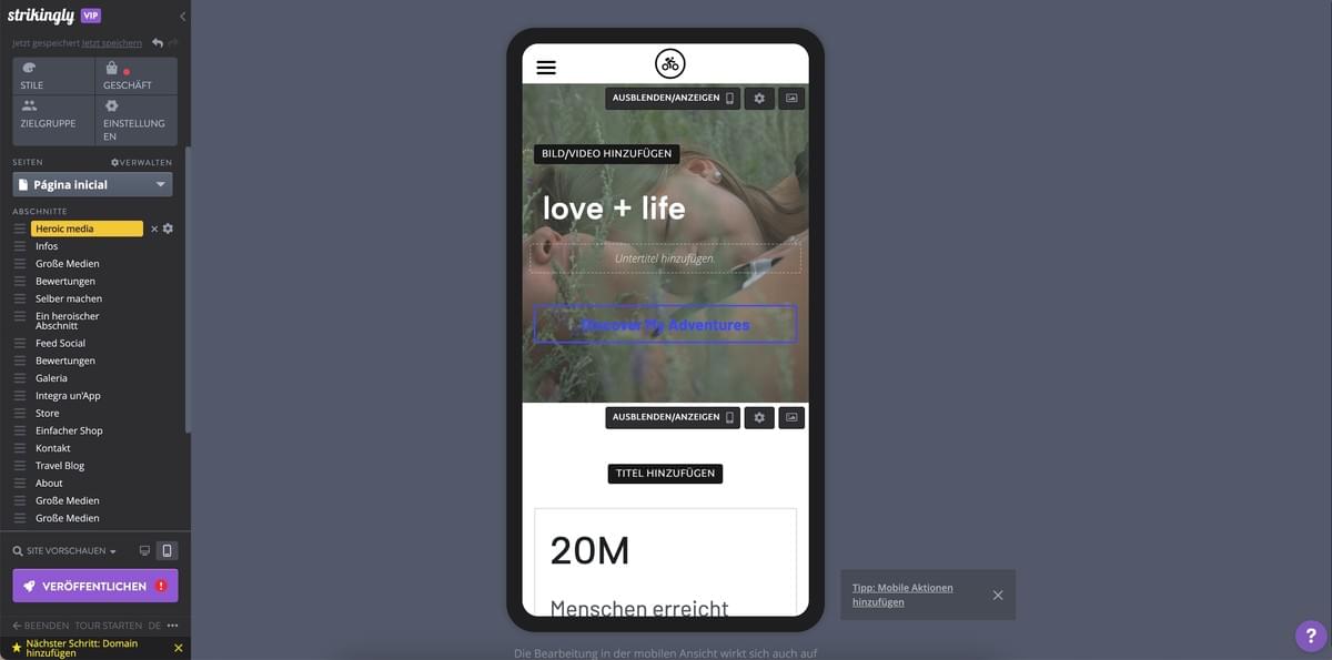 Wie kann Strikingly zum Wachstum des Großhandelsgeschäfts beitragen - Mobile Optimierung