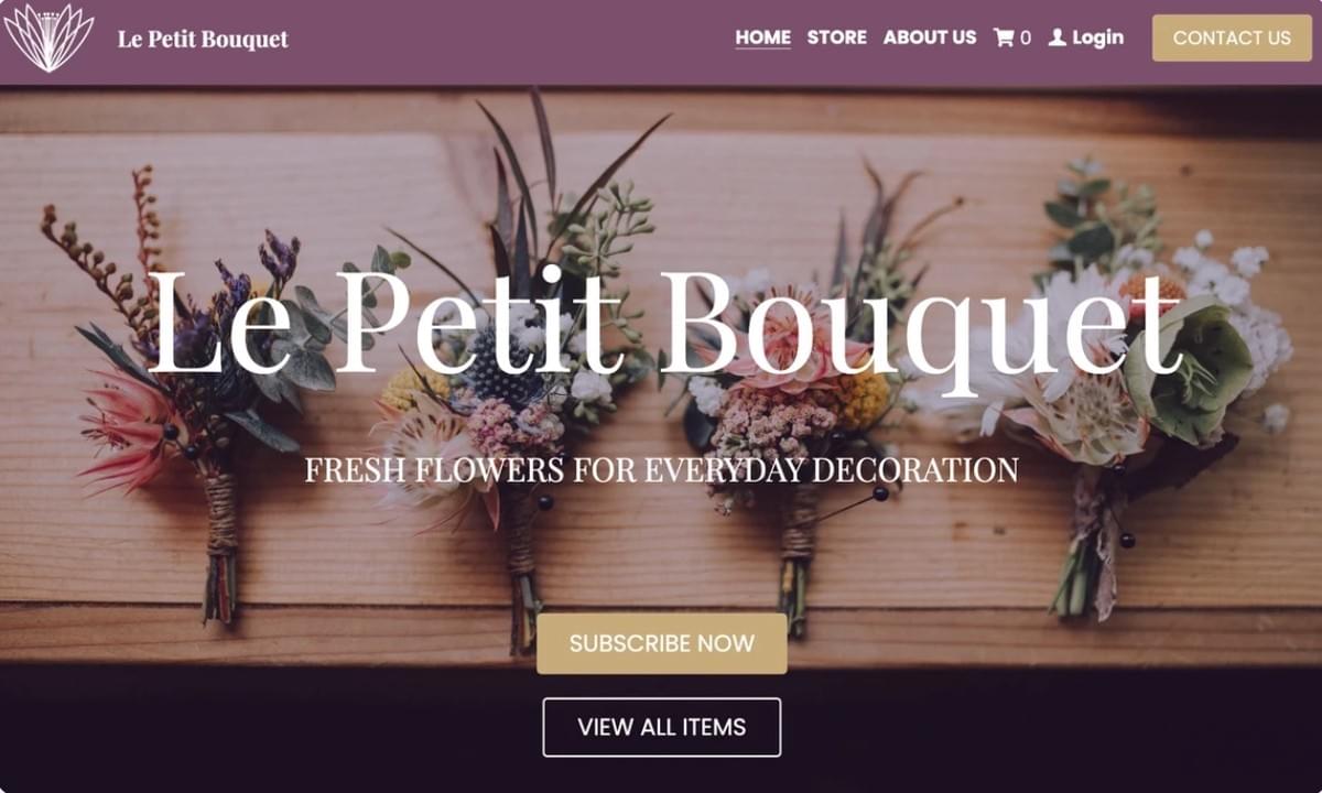 Le Petit Bouquet-sjabloon van opvallend